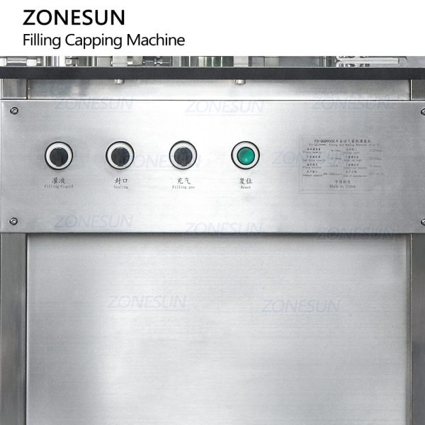 ZS-QW254 Semi-automatic 3 In 1 Aluminium Tin Aerosol Spray Paint Metal Can Bottle Liquid Filling Sealing Capping Machine Cheap