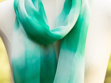 Spearmint Tie Dye Scarf Cheap