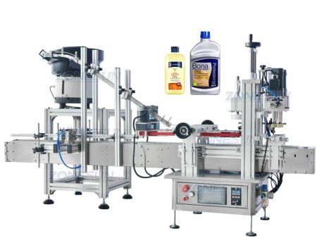 ZS-XG1870P Automatic Spray Bottle Benchtop  Capping Machine With Vibratory Bowl Sorter For Sale