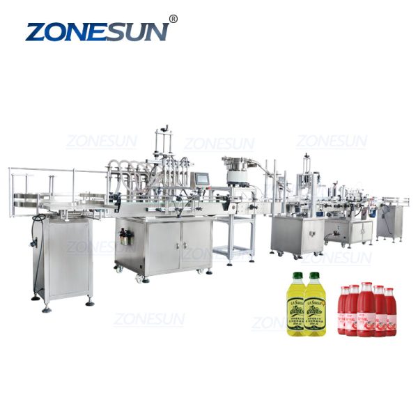 ZS-FAL180R Automatic Shampoo Bottle Cosmetic Hand Gel Piston Liquid Filling Capping Vibrator And Labeling Machine Hot on Sale