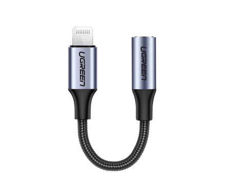 UGREEN Lightning M F Round Cable ALUMINUM SHELL WITH BRAIDED 10CM (Black) For Sale