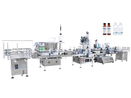 ZS-FAL180C3 Automatic Watercolor Essential Oil Eye Drop Liquid Vial Bottles Filling Capping And Labeling Machine For Cheap