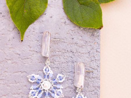 Crystal Snowflake Earrings For Cheap