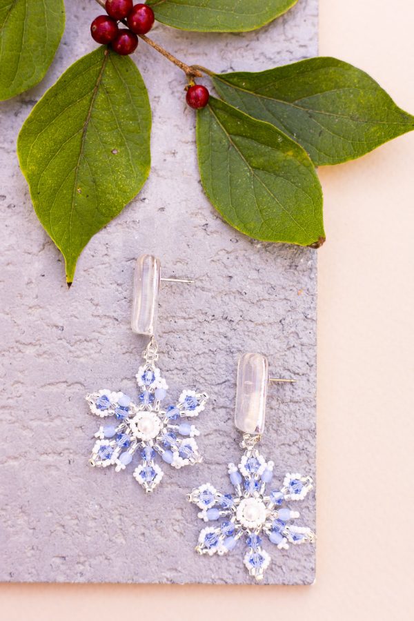 Crystal Snowflake Earrings For Cheap