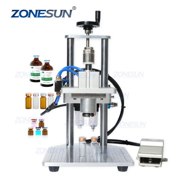 Pneumatic  Injectable Bottle Capper Aluminum Plastic Glass Vial Crimper Capping Machine For Discount