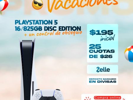 SONY PLAYSTATION 5 (16GB + 825GB) REGULAR EDITION + CONTROL DE OBSEQUIO Sale