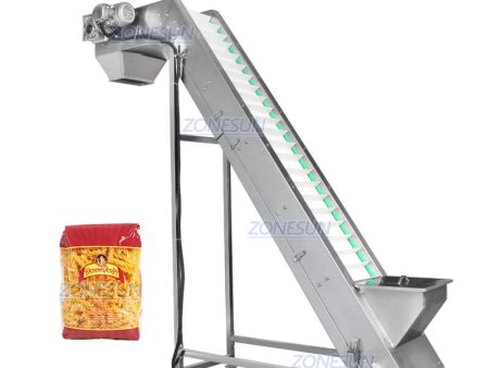 ZONESUN ZS-SLJ2 Nuts Granule Bucket Inclined Elevator Conveyor Belt Grain Feeding Machine For Sale