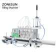 ZS-DTMP6A 6 Heads Magnetic Pump Automatic Desktop Liquid Filling Machine For Water Milk Supply