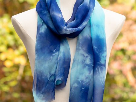 Ice Blue Tie Dye Scarf Supply