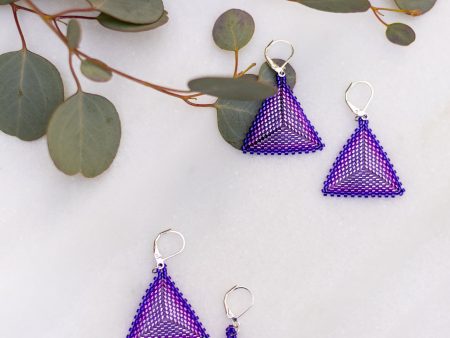 Ionia Purple Drop Earrings For Discount