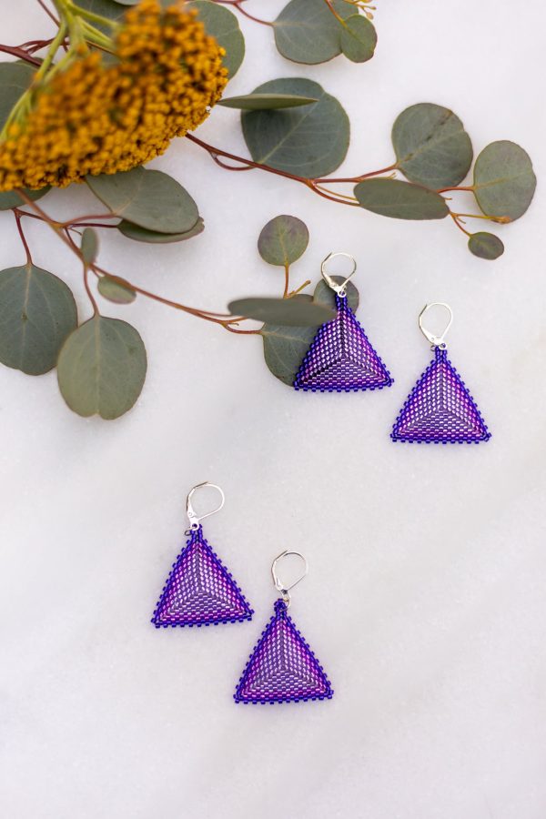 Ionia Purple Drop Earrings For Discount