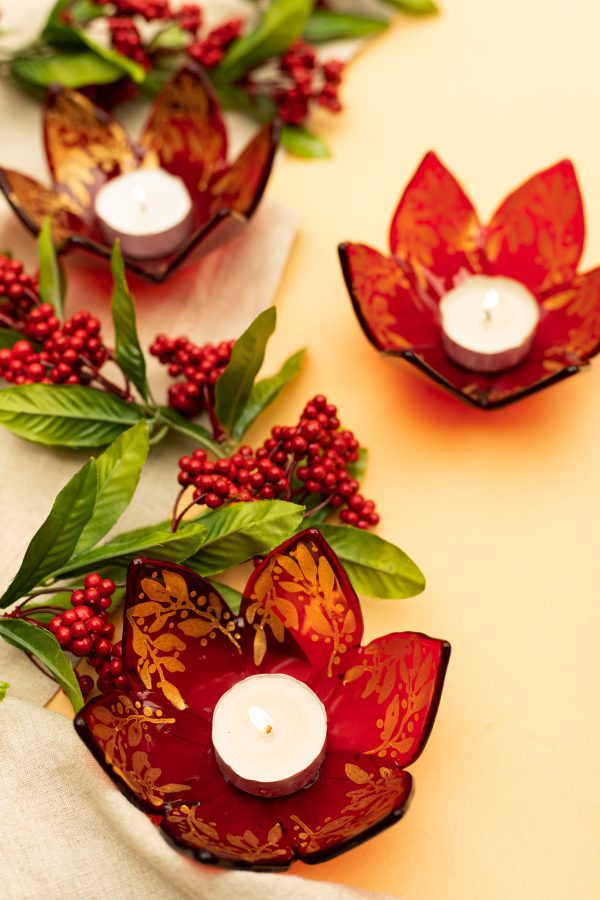 Ruby Flora Candle Holder Online Hot Sale