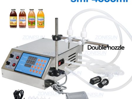 ZONESUN Double Nozzles Liquid Filling Machine For Perfume Water Beverage Supply