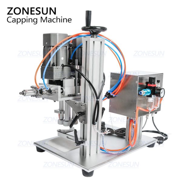 ZONESUN ZS-XG6100 Small Desktop Bottle Capping Machine For Water Beverage Smoking Oil Bottles Discount