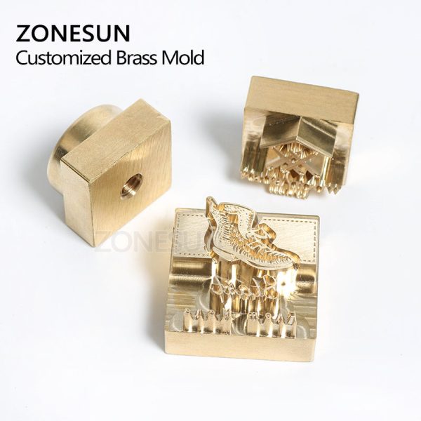 ZONESUN 8mm Custom Logo Brass Stamp For Foil Stamping Leather Wood Bread Food Online Hot Sale