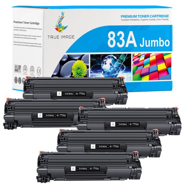 Compatible HP 83A (CF283A) Black Toner Cartridge 5-pack Online Sale