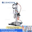 ZONESUN ZS-YG25Q Semi-Automatic25.4mm (1 inch) Pneumatic Aerosol Metal Can Sealer Machine Air Freshener Deodorant Cans Capping Crimping Machine Online now