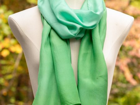 Verdant Tie Dye Scarf For Cheap