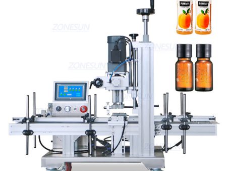 ZONESUN ZS-XG1870M Compact Desktop Plastic Spray Bottles Capping Machine For Energy Drinks Chocolate Jam Body Lotion Caps Screwing Machine on Sale