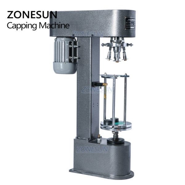 ZONESUN ZS-XG50D Semi Automatic Pilfer Proof Capping Machine For Wine Plastic Bottles Ropp Caps on Sale