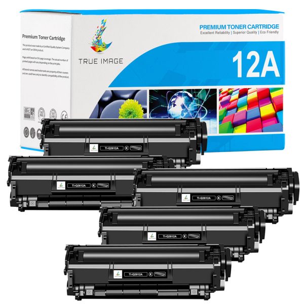 Compatible HP 12A (Q2612A) Black Toner Cartridge 5-pack Discount