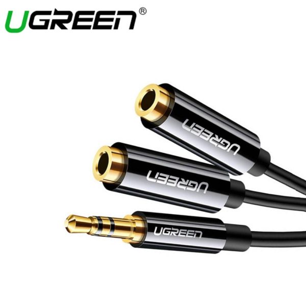 UGREEN STEREO AUDIO 3.5MM SPLITTER CABLE 20CM (BLACK) For Cheap