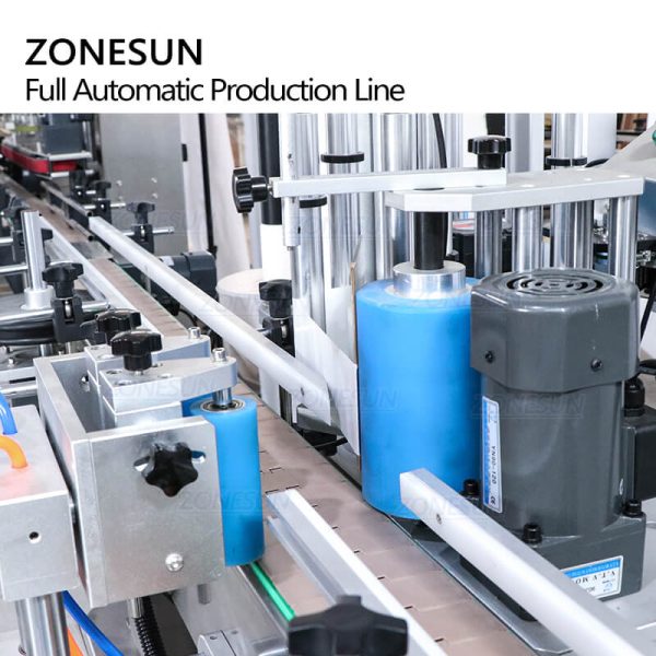 ZONESUN ZS-FAL180P8 Automatic Cosmetic Face Cream Jar Glass Bottle Jam Peanut Paste Filling Capping Labeling Machine Production Line For Sale