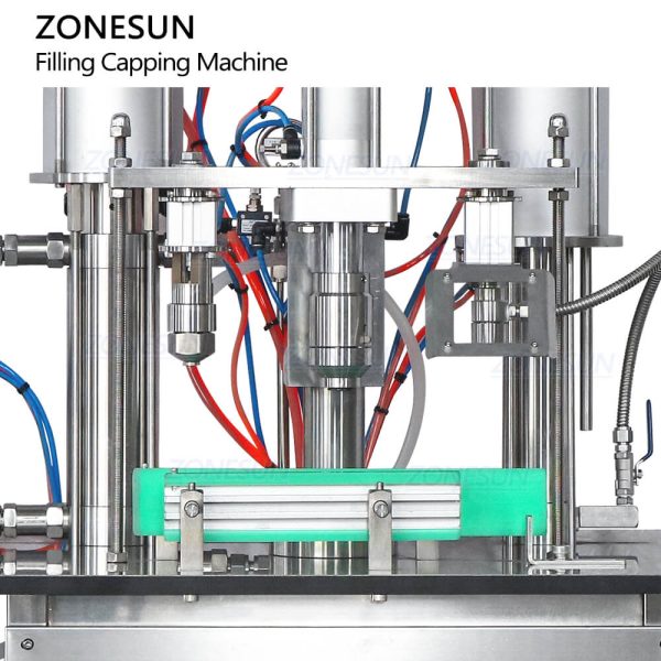 ZS-QW254 Semi-automatic 3 In 1 Aluminium Tin Aerosol Spray Paint Metal Can Bottle Liquid Filling Sealing Capping Machine Cheap