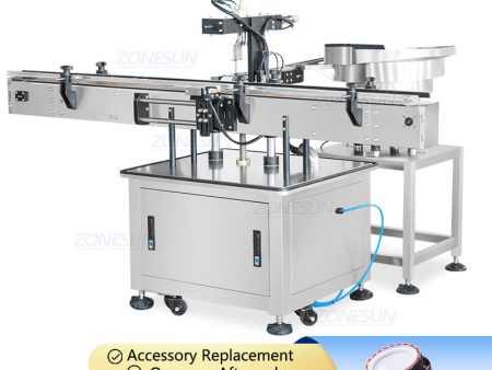 ZONESUN ZS-WIM04 Automatic Cosmetic Cream Jars Inner Stopper Feeding Inserting Pressing Machine on Sale