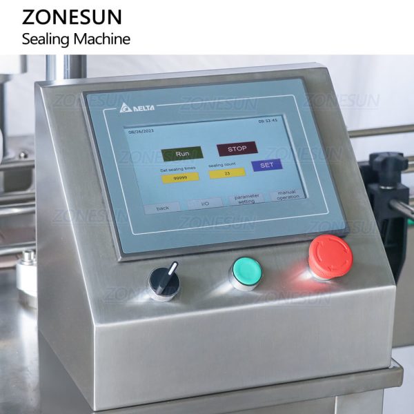 ZONESUN ZS-AFK300 Automatic Preserved Fruit Fish Sauce Aluminum Metal Tin Cans Seaming Capping Canning Machine Online Hot Sale