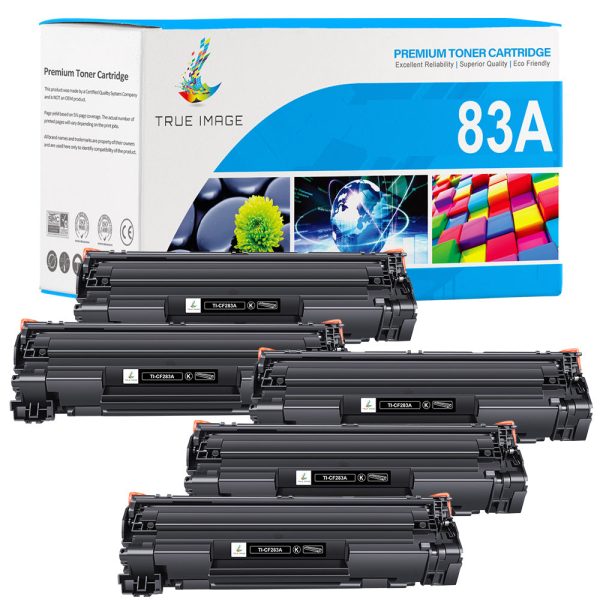 Compatible HP 83A (CF283A) Black Toner Cartridge 5-pack Online Sale