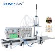 ZS-DTMP6A 6 Heads Magnetic Pump Automatic Desktop Liquid Filling Machine For Water Milk Supply