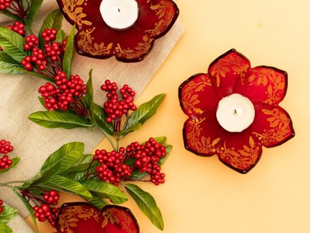 Ruby Flora Candle Holder Online Hot Sale