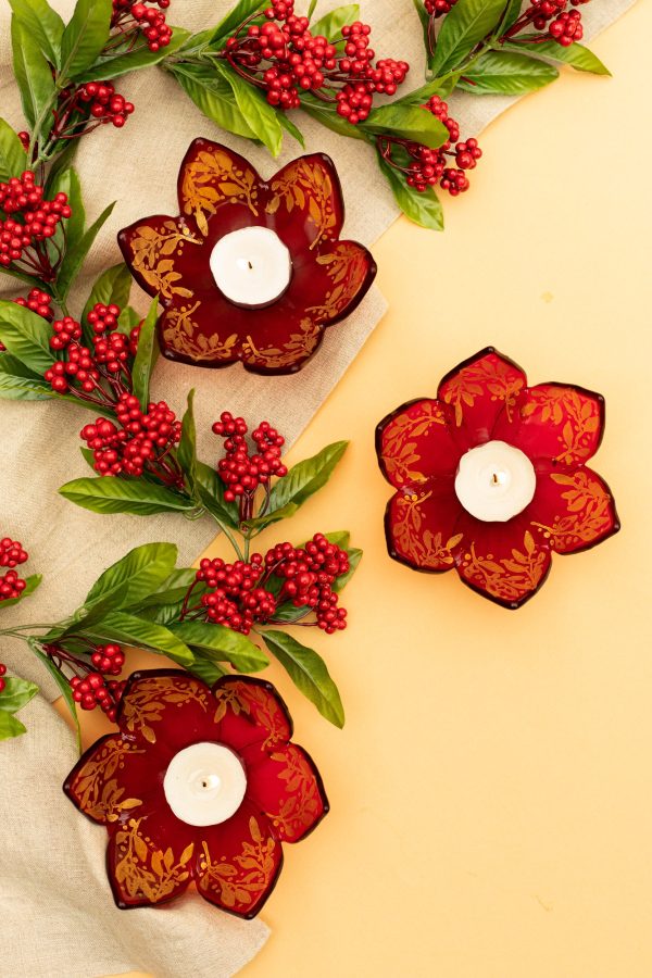 Ruby Flora Candle Holder Online Hot Sale