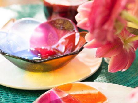 Rainbow Petal Appetizer Plate Fashion