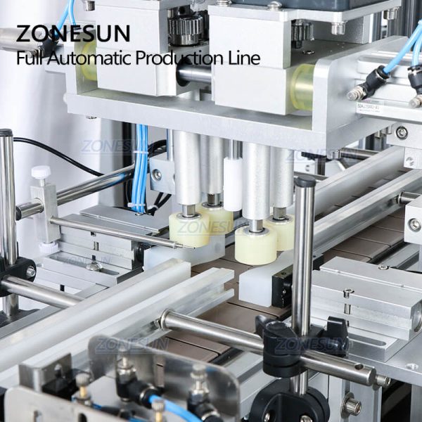 ZONESUN ZS-FAL180C4 Automatic Desktop Small Glass Bottle Essential Oil Filling Capping Labeling Machine For Cheap