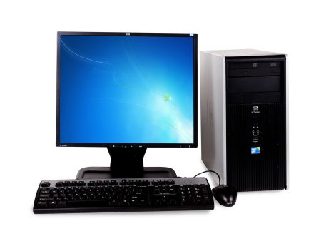 HP COMPAQ DC7700 BUSINESS, INTEL PENTIUM D 3.4GHz, 4GB, 250GB DVD, 19  FLAT SCREEN MONITOR Sale