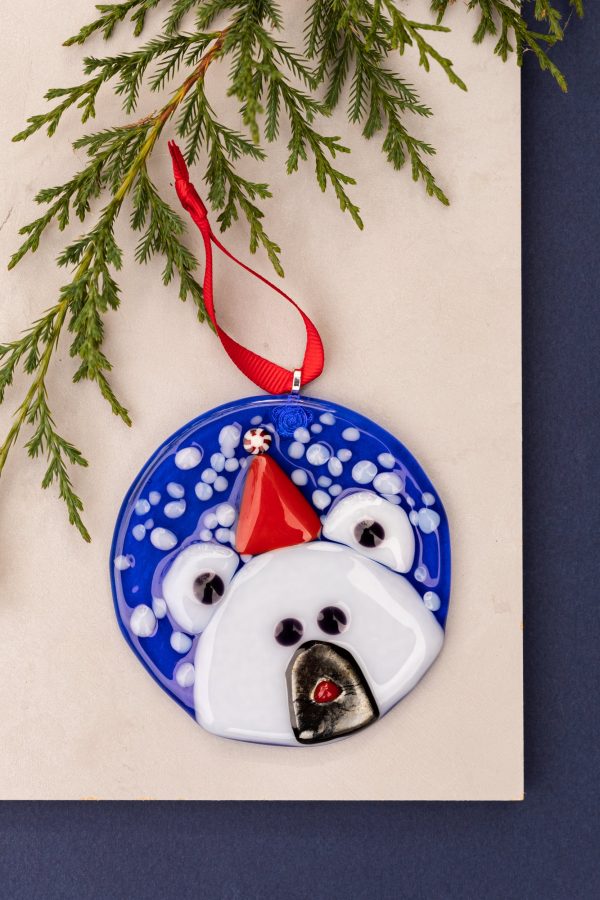 Snowy Polar Bear Ornament Hot on Sale