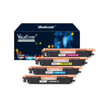 Valuetoner Remanufactured Toner Cartridge Replacement for HP 126A CE310A CE311A CE312A CE313A for Color Laserjet Pro MFP M175 M275 CP1025nw Laser Printer(Black, Cyan, Magenta, Yellow, 4 Pack) Fashion