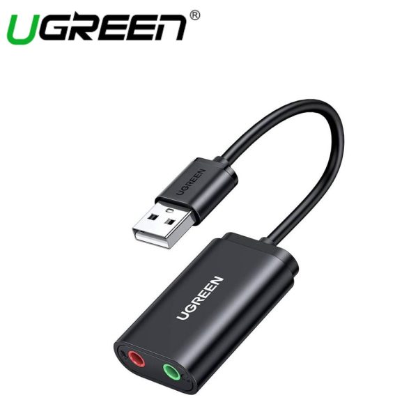 UGREEN USB-A TO 3.5MM EXTERNAL STEREO SOUND EAR & MIC ADAPTER 15CM For Discount