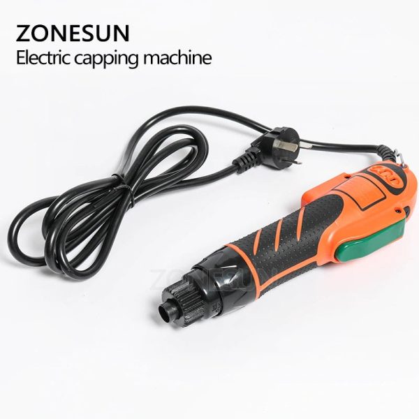 ZONESUN 100W Handheld Plastic Round Bottle Capping Machine Tool Portable Bottle Caps Screwing Sealing Machine For Sale