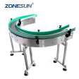 ZONESUN ZS-CBU150 Automation 90 Degree Turning Conveyor Turn Corner Curved Camber Conveying Belt Fashion