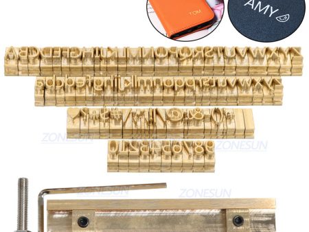 ZONESUN T-slot Brass Letters Stamp For Foil Stamping Leather Wood Plastic Custom Initials Online Hot Sale