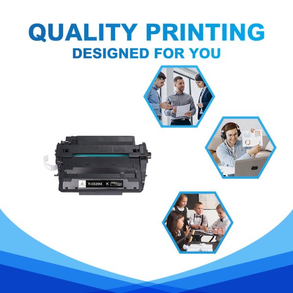 Compatible HP LaserJet 55X CE255X Toner Cartridge - High Yield - 5 Packs Online Sale