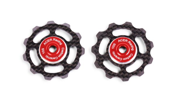 Carbon Fiber Jockey Wheels with Ceramic Bearings Online now