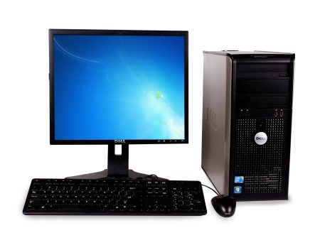 DELL GX745, TOWER, INTEL CORE 2 DUO 2.4GHz, 4GB, 250GB, DELL 19  FLAT SCREEN For Sale