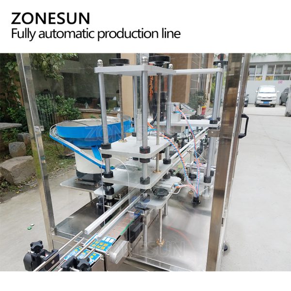 ZS-FAL3500 Automatic Glass Ketchup Cosmetic Face Cream Jam Bottle Filling Capping Labeling Packing Machine For Discount