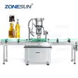 ZONESUN ZS-XG440L Automatic Soft Soda Drinks Beverage Beer Glass Bottle Ring Pull Crown Caps Crimping Capping Machine Fashion