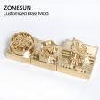 ZONESUN 8mm Custom Logo Brass Stamp For Foil Stamping Leather Wood Bread Food Online Hot Sale