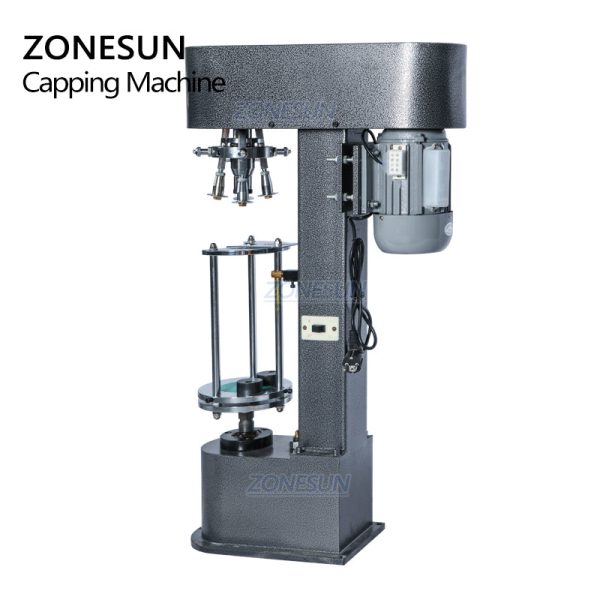 ZONESUN ZS-XG50D Semi Automatic Pilfer Proof Capping Machine For Wine Plastic Bottles Ropp Caps on Sale